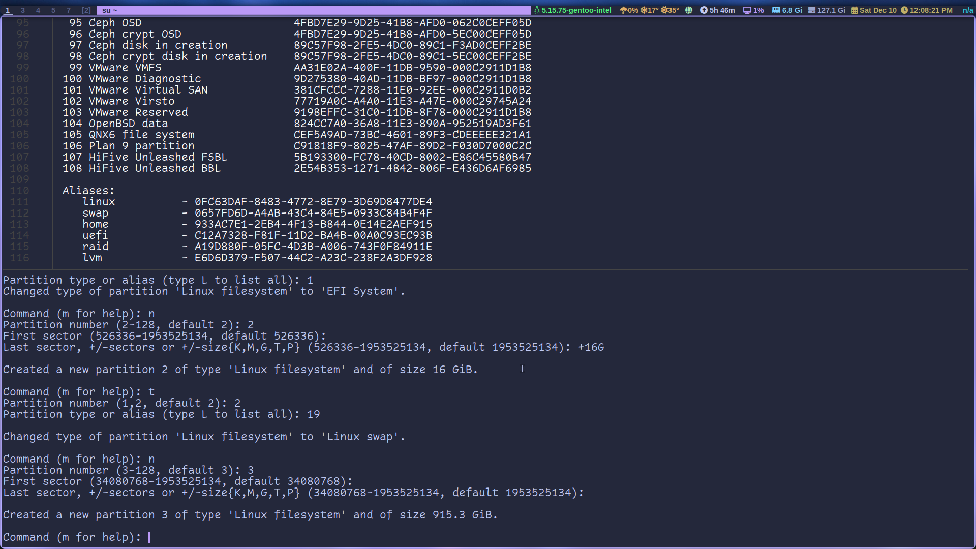 root partition